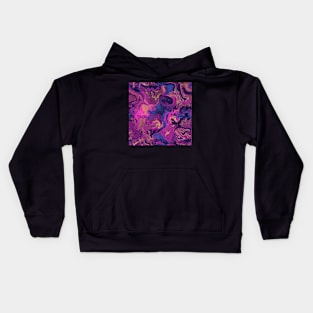 Purple Astros Kids Hoodie